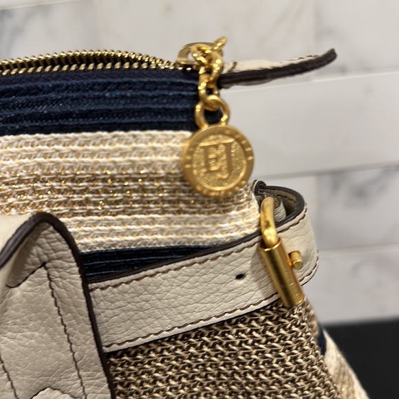 Eric Javits straw and leather bag - Picture 3 of 10